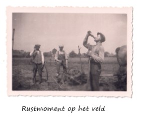 rustmoment op het veld